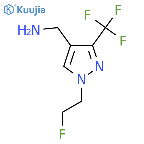 (1-(2-fluoroethyl)-3-(trifluoromethyl)-1H-pyrazol-4-yl)methanamine structure