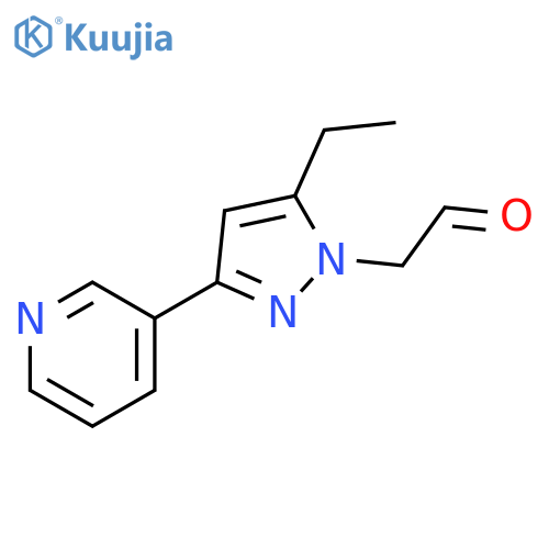 2-(5-ethyl-3-(pyridin-3-yl)-1H-pyrazol-1-yl)acetaldehyde structure