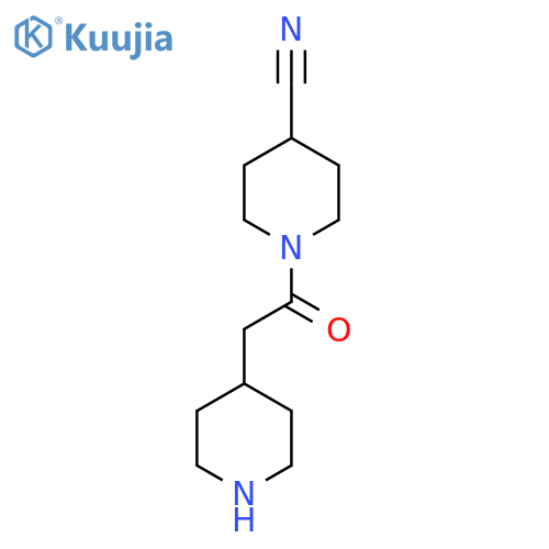 1-(2-(Piperidin-4-yl)acetyl)piperidine-4-carbonitrile structure