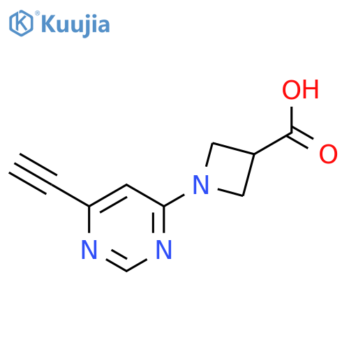 1-(6-Ethynylpyrimidin-4-yl)azetidine-3-carboxylic acid structure