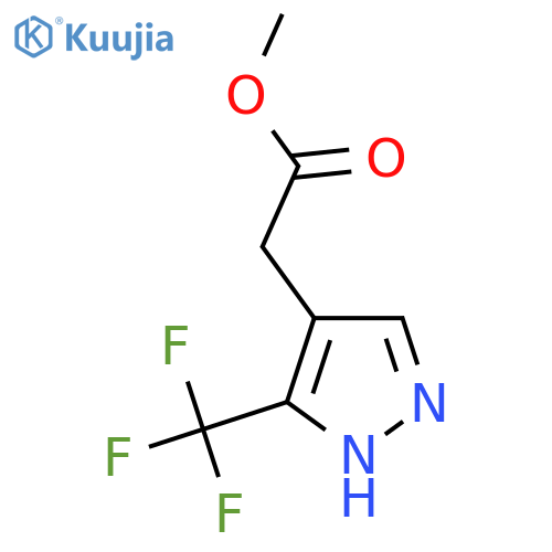 methyl 2-(3-(trifluoromethyl)-1H-pyrazol-4-yl)acetate structure