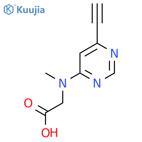 2-[(6-Ethynylpyrimidin-4-yl)(methyl)amino]acetic acid structure