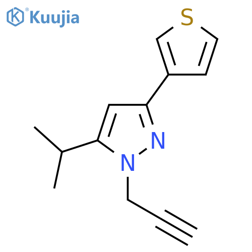 5-isopropyl-1-(prop-2-yn-1-yl)-3-(thiophen-3-yl)-1H-pyrazole structure
