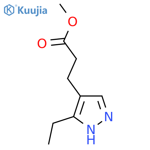 methyl 3-(3-ethyl-1H-pyrazol-4-yl)propanoate structure