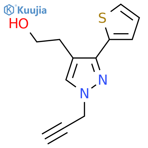 2-(1-(Prop-2-yn-1-yl)-3-(thiophen-2-yl)-1H-pyrazol-4-yl)ethan-1-ol structure