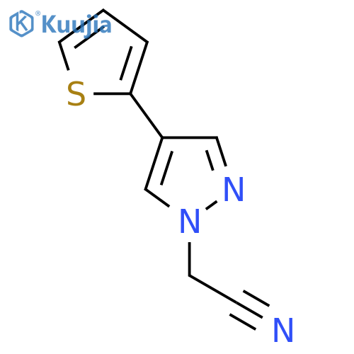 2-(4-(Thiophen-2-yl)-1H-pyrazol-1-yl)acetonitrile structure