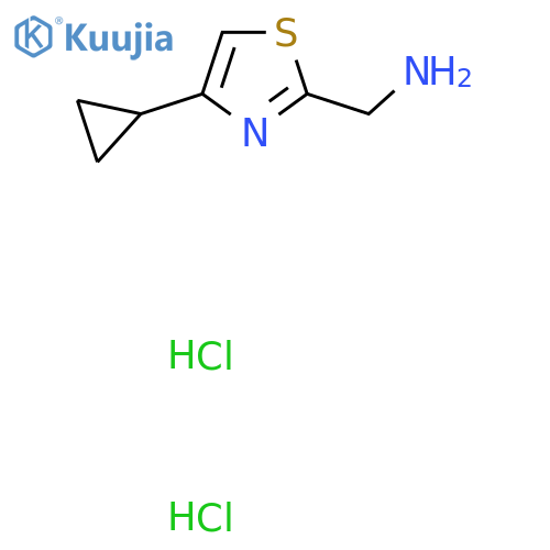 1-(4-cyclopropyl-1,3-thiazol-2-yl)methanamine dihydrochloride structure
