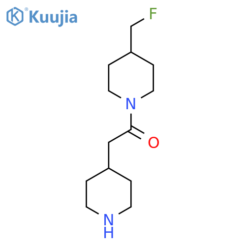 1-(4-(Fluoromethyl)piperidin-1-yl)-2-(piperidin-4-yl)ethan-1-one structure