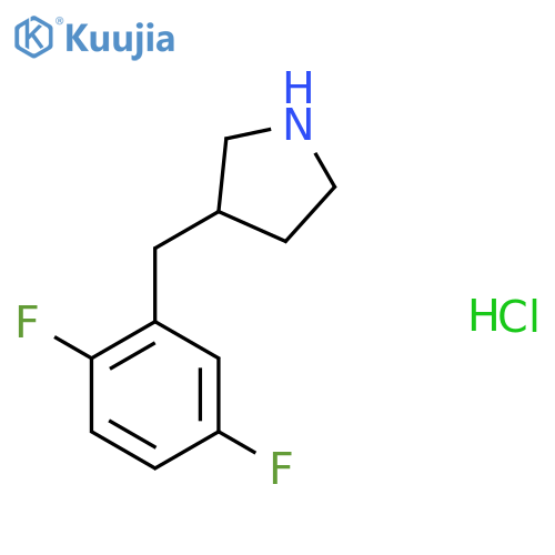 3-[(2,5-Difluorophenyl)methyl]pyrrolidine hydrochloride structure