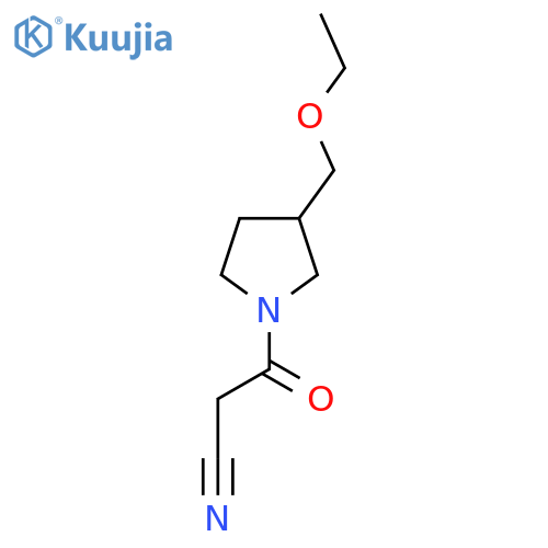 3-(3-(Ethoxymethyl)pyrrolidin-1-yl)-3-oxopropanenitrile structure