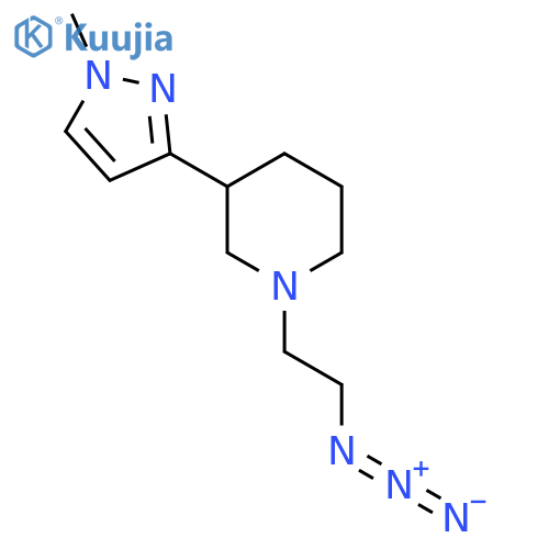 1-(2-Azidoethyl)-3-(1-methyl-1H-pyrazol-3-yl)piperidine structure