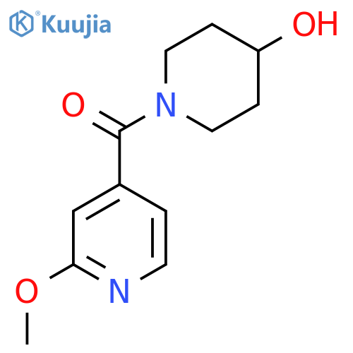 (4-Hydroxypiperidin-1-yl)(2-methoxypyridin-4-yl)methanone structure