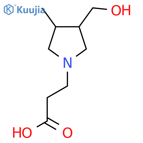 3-(3-(Hydroxymethyl)-4-methylpyrrolidin-1-yl)propanoic acid structure