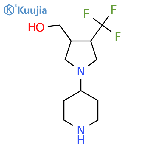 (1-(Piperidin-4-yl)-4-(trifluoromethyl)pyrrolidin-3-yl)methanol structure
