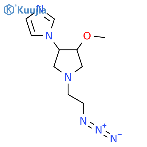 1-(1-(2-Azidoethyl)-4-methoxypyrrolidin-3-yl)-1H-imidazole structure