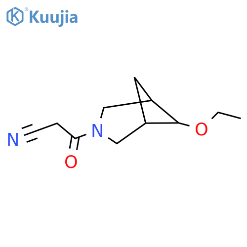 3-(6-Ethoxy-3-azabicyclo[3.1.1]heptan-3-yl)-3-oxopropanenitrile structure