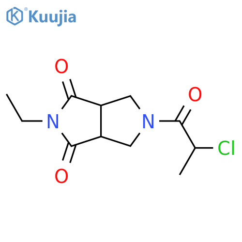 5-(2-chloropropanoyl)-2-ethyltetrahydropyrrolo[3,4-c]pyrrole-1,3(2H,3aH)-dione structure