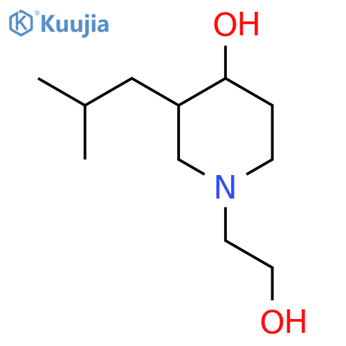 1-(2-Hydroxyethyl)-3-isobutylpiperidin-4-ol structure