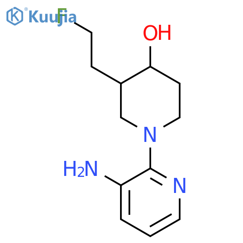 1-(3-Aminopyridin-2-yl)-3-(2-fluoroethyl)piperidin-4-ol structure