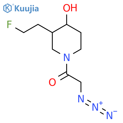 2-Azido-1-(3-(2-fluoroethyl)-4-hydroxypiperidin-1-yl)ethan-1-one structure