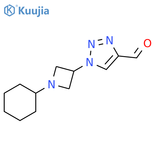 1-(1-cyclohexylazetidin-3-yl)-1H-1,2,3-triazole-4-carbaldehyde structure