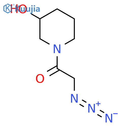 2-Azido-1-(3-hydroxypiperidin-1-yl)ethan-1-one structure