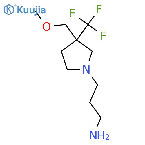 3-(3-(Methoxymethyl)-3-(trifluoromethyl)pyrrolidin-1-yl)propan-1-amine structure