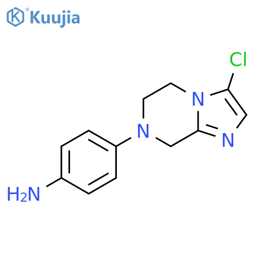 4-(3-chloro-5,6-dihydroimidazo[1,2-a]pyrazin-7(8H)-yl)aniline structure