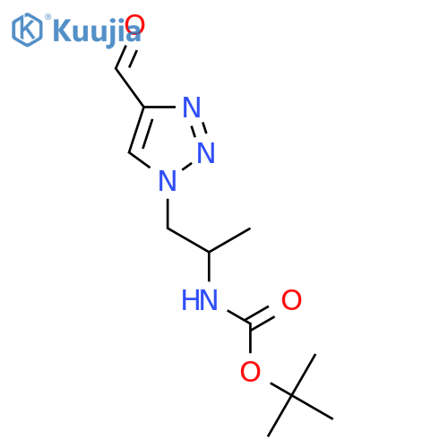 Tert-butyl (1-(4-formyl-1H-1,2,3-triazol-1-yl)propan-2-yl)carbamate structure