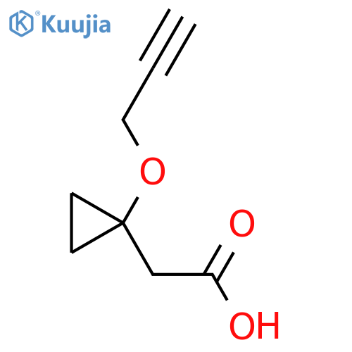 2-(1-(Prop-2-yn-1-yloxy)cyclopropyl)acetic acid structure
