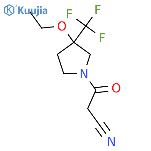 3-(3-Ethoxy-3-(trifluoromethyl)pyrrolidin-1-yl)-3-oxopropanenitrile structure