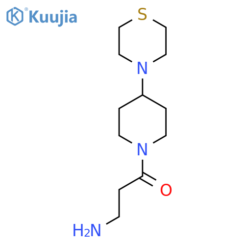 3-Amino-1-(4-thiomorpholinopiperidin-1-yl)propan-1-one structure