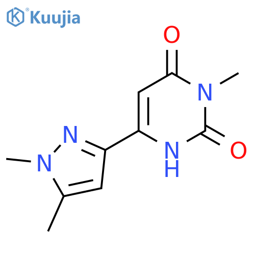 6-(1,5-dimethyl-1H-pyrazol-3-yl)-3-methyl-1,2,3,4-tetrahydropyrimidine-2,4-dione structure