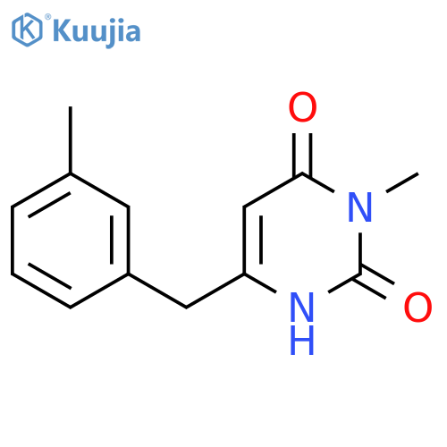 3-Methyl-6-[(3-methylphenyl)methyl]-1,2,3,4-tetrahydropyrimidine-2,4-dione structure