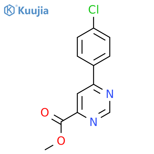 Methyl 6-(4-chlorophenyl)pyrimidine-4-carboxylate structure