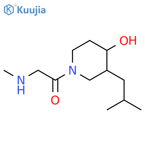 1-(4-Hydroxy-3-isobutylpiperidin-1-yl)-2-(methylamino)ethan-1-one structure