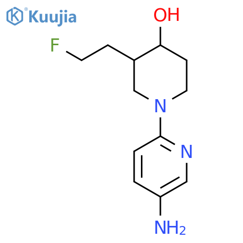1-(5-Aminopyridin-2-yl)-3-(2-fluoroethyl)piperidin-4-ol structure