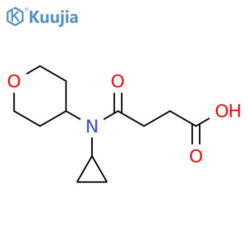 4-(cyclopropyl(tetrahydro-2H-pyran-4-yl)amino)-4-oxobutanoic acid structure
