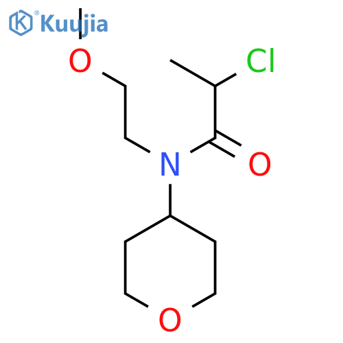 2-chloro-N-(2-methoxyethyl)-N-(tetrahydro-2H-pyran-4-yl)propanamide structure