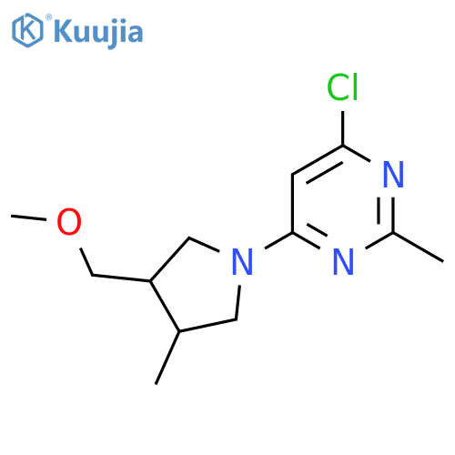 4-Chloro-6-(3-(methoxymethyl)-4-methylpyrrolidin-1-yl)-2-methylpyrimidine structure
