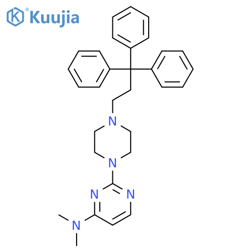 4-Pyrimidinamine,N,N-dimethyl-2-[4-(3,3,3-triphenylpropyl)-1-piperazinyl]- structure