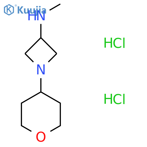 N-Methyl-1-(tetrahydro-2H-pyran-4-yl)azetidin-3-amine dihydrochloride structure