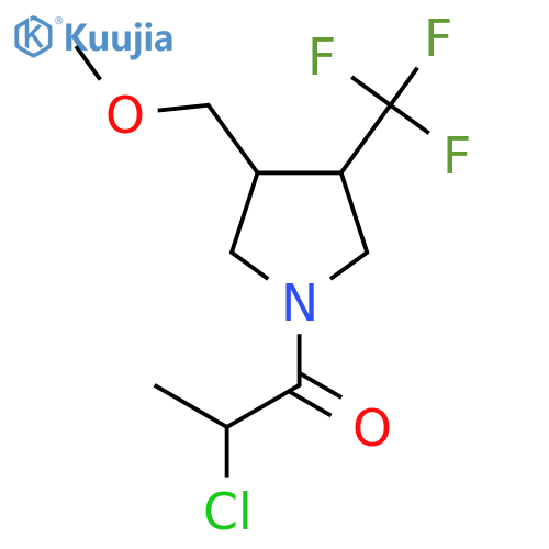 2-Chloro-1-[3-(methoxymethyl)-4-(trifluoromethyl)pyrrolidin-1-yl]propan-1-one structure