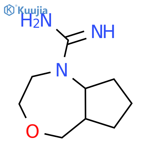 Octahydro-1H-cyclopenta[e][1,4]oxazepine-1-carboximidamide structure
