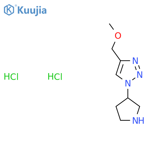 4-(methoxymethyl)-1-(pyrrolidin-3-yl)-1H-1,2,3-triazole dihydrochloride structure