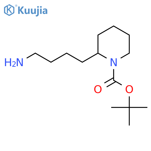 tert-butyl 2-(4-aminobutyl)piperidine-1-carboxylate structure