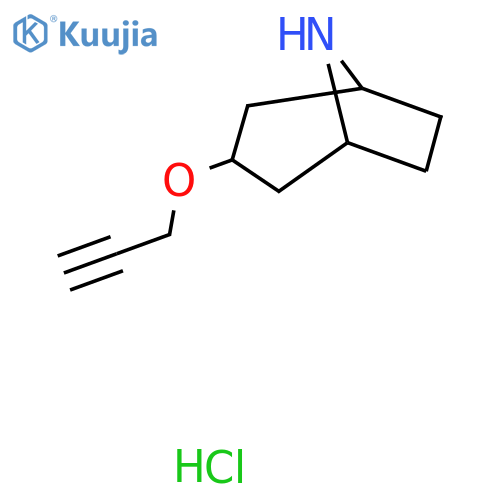 3-(Prop-2-yn-1-yloxy)-8-azabicyclo[3.2.1]octane hydrochloride structure