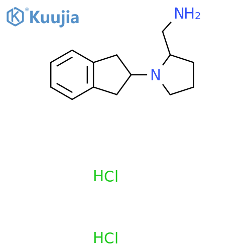(1-(2,3-dihydro-1H-inden-2-yl)pyrrolidin-2-yl)methanamine dihydrochloride structure