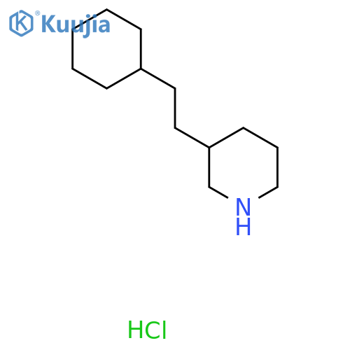 3-(2-Cyclohexylethyl)piperidine hydrochloride structure