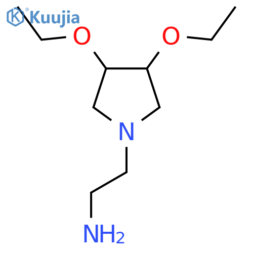 2-(3,4-Diethoxypyrrolidin-1-yl)ethan-1-amine structure